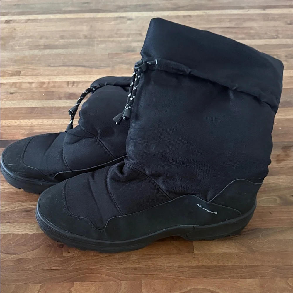 Men's Quechua Black Winter Boots Size 13